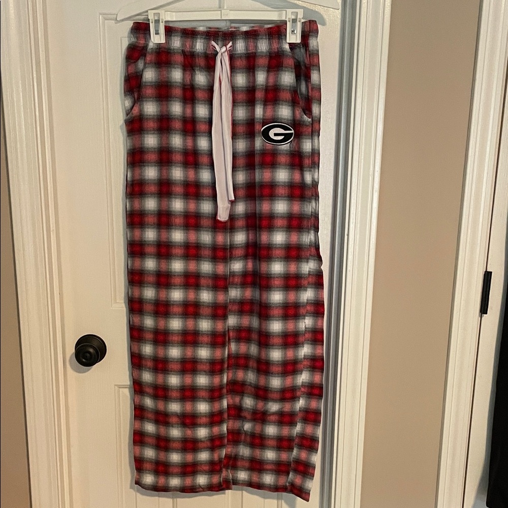 UGA Georgia Women's Plaid Lounge Pants - Red and Black